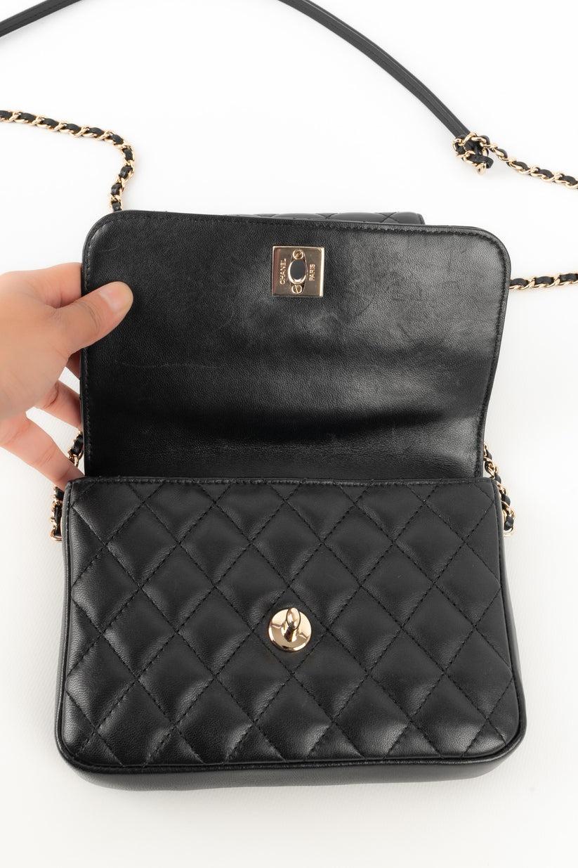 Chanel Black Quilted Lambskin Bag Side Pack, 2019 9