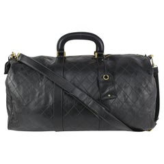 Chanel Black Quilted Lambskin Boston Duffle with Strap 1116c43