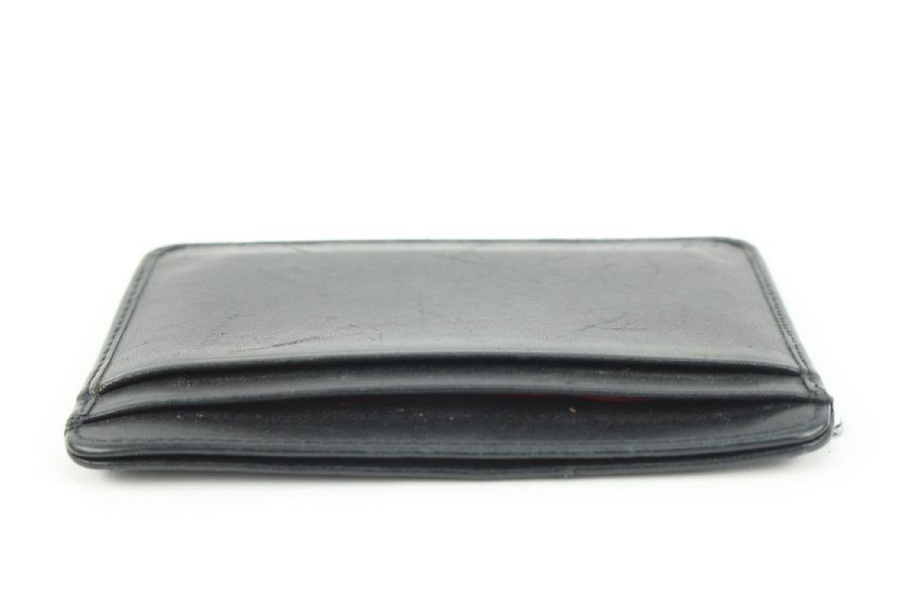 Chanel Schwarzes gestepptes Lammfell Cambon Kartenetui Wallet Etui 56ck32s im Angebot 5