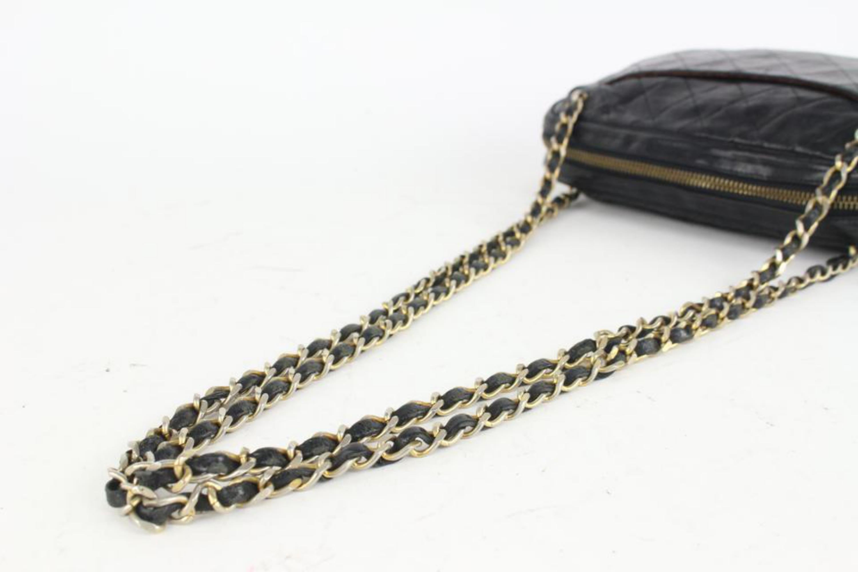 Chanel Black Quilted Lambskin Camera Bag Gold Chain 1014c7 For Sale 4