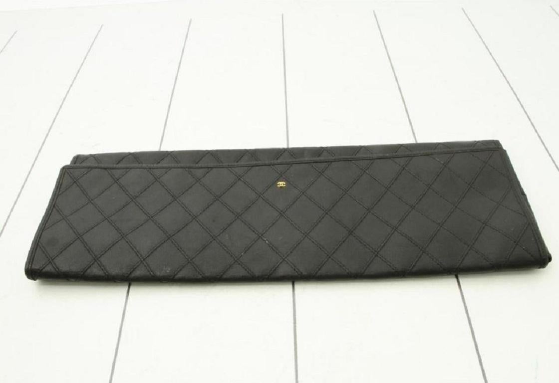 Chanel Black Quilted Lambskin CC Jewelry Pouch Clutch 861326 5