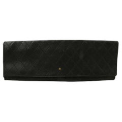 Chanel Black Quilted Lambskin CC Jewelry Pouch Clutch 861326