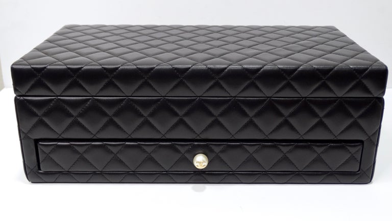 Chanel Quilted Trunk Pearl Limited Edition Rare Home Decor Cosmetic Jewelry  Box