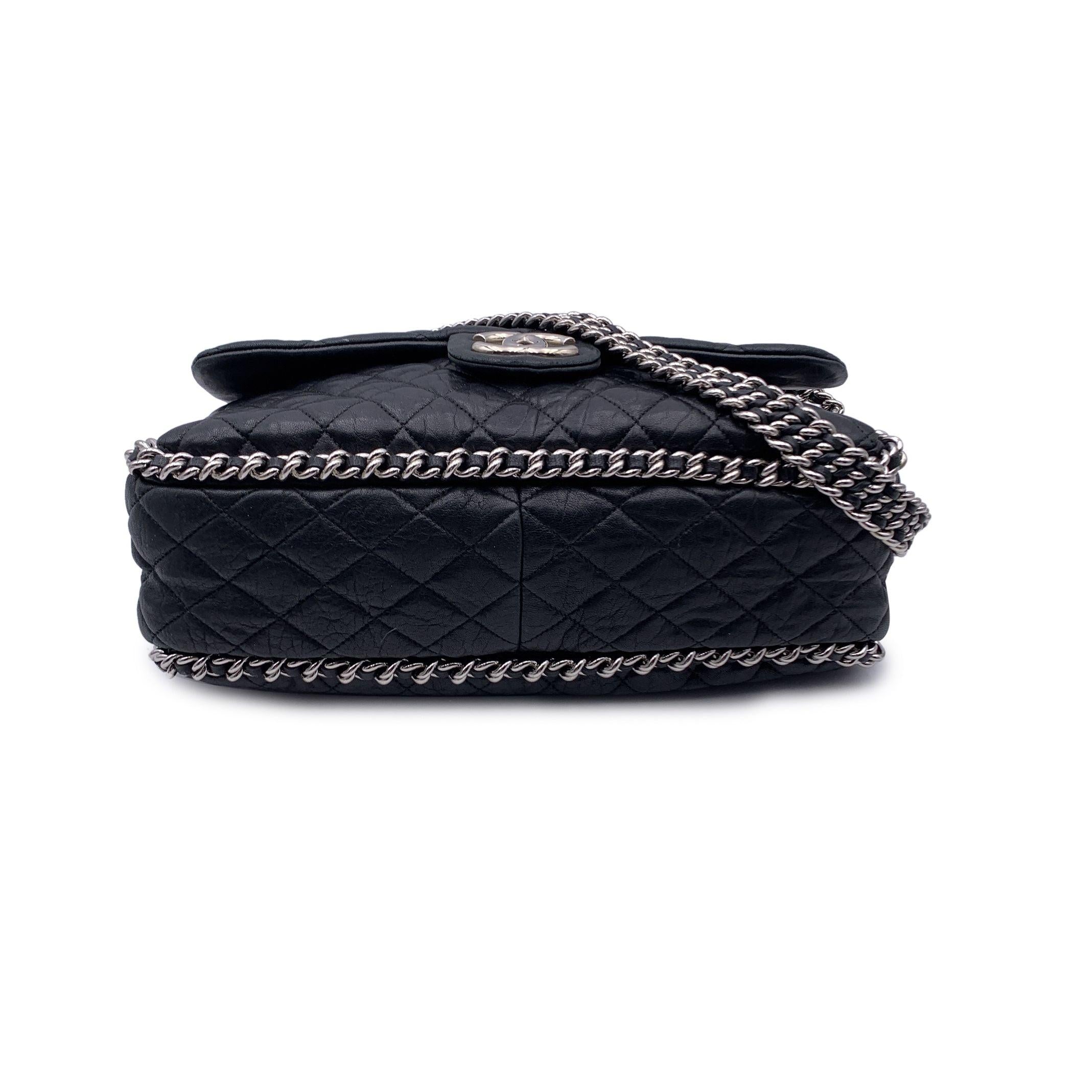 Chanel Black Quilted Lambskin Chain Around Maxi Shoulder Bag 1