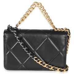 Chanel Black Quilted Lambskin Chanel 19 Wallet On Chain