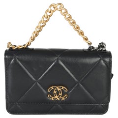 Chanel Black Quilted Lambskin Chanel 19 Wallet On Chain