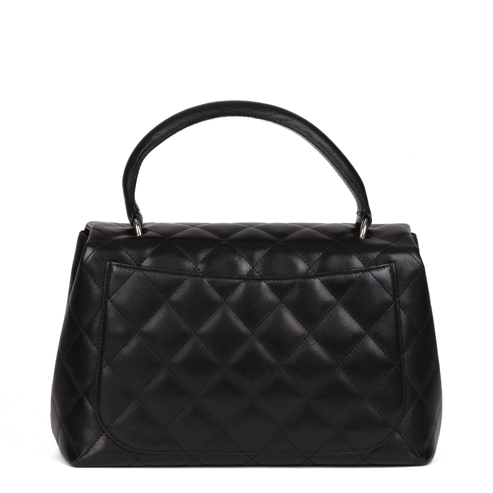 CHANEL Black Quilted Lambskin Classic Kelly 1