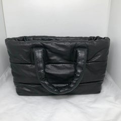 Chanel Black Quilted Lambskin Coco Cocoon Medium Tote Bag Silver Hardware