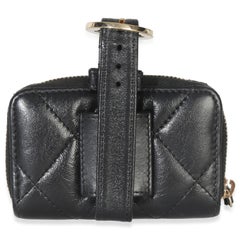 Chanel Black Quilted Lambskin Coin Purse Bracelet