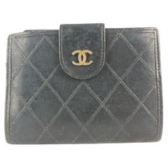 Chanel Black Quilted Lambskin Compact CC Wallet 53c1117  
