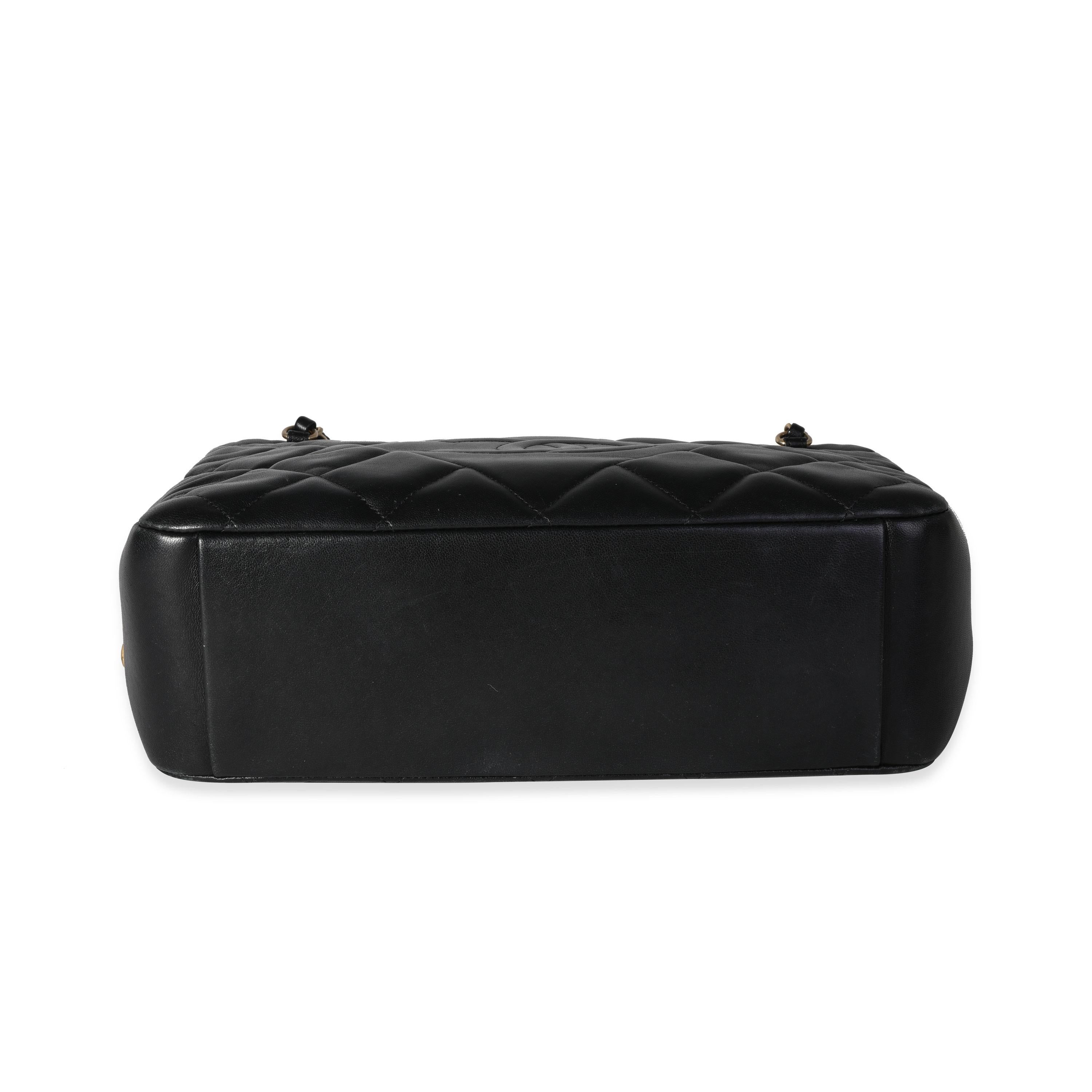 Chanel Black Quilted Lambskin Diamond Camera Bag 2