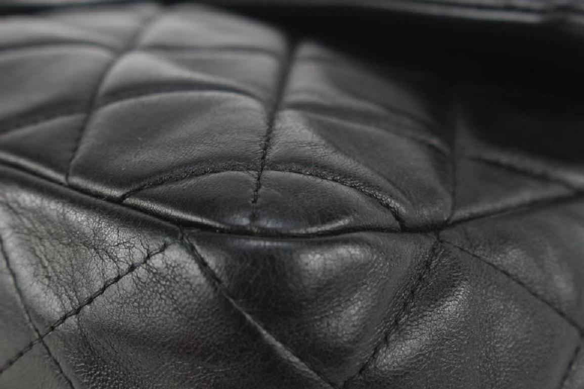 Chanel Black Quilted Lambskin Jumbo Classic Flap Silver 169cas712 For Sale 7
