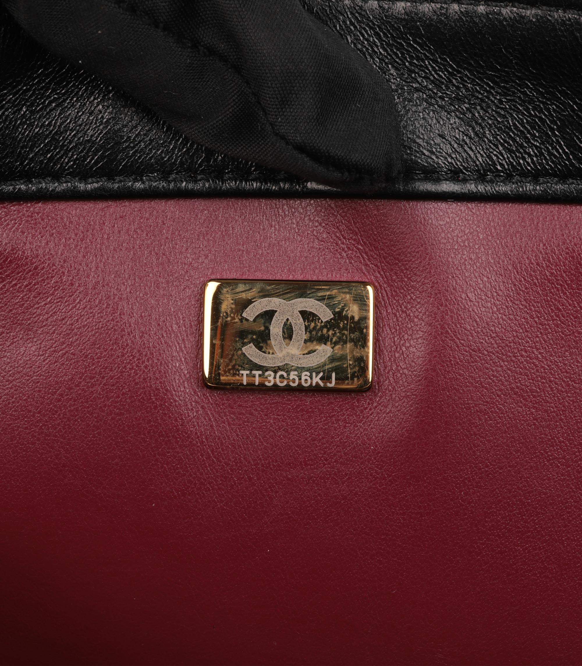 Chanel Schwarzes gestepptes Lammleder Jumbo Classic Single Flap Tasche im Angebot 6