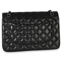 Chanel Black Quilted Lambskin Jumbo Double Flap Bag