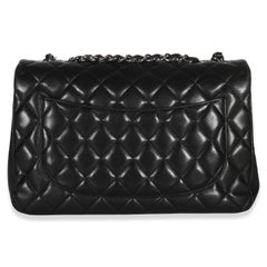 Chanel Black Quilted Lambskin Jumbo Single Flap Bag