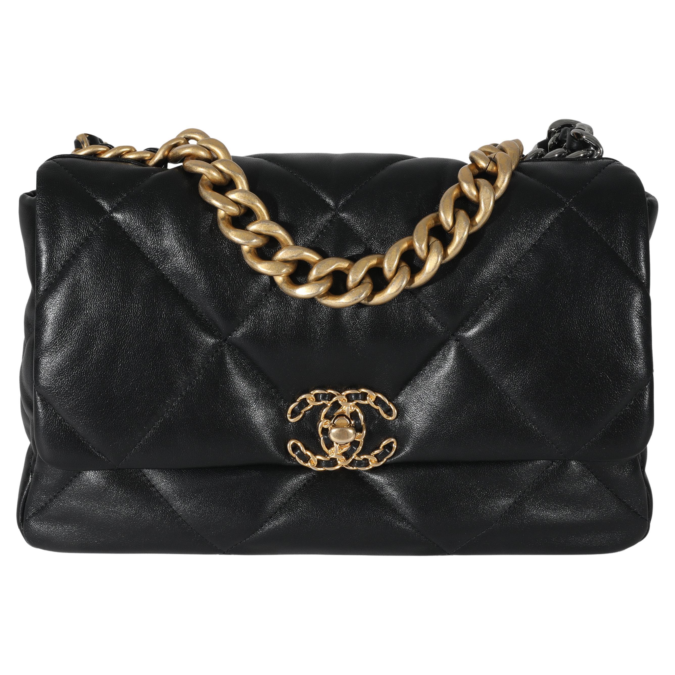 Chanel 19 Round Clutch with Chain Quilted Lambskin at 1stDibs