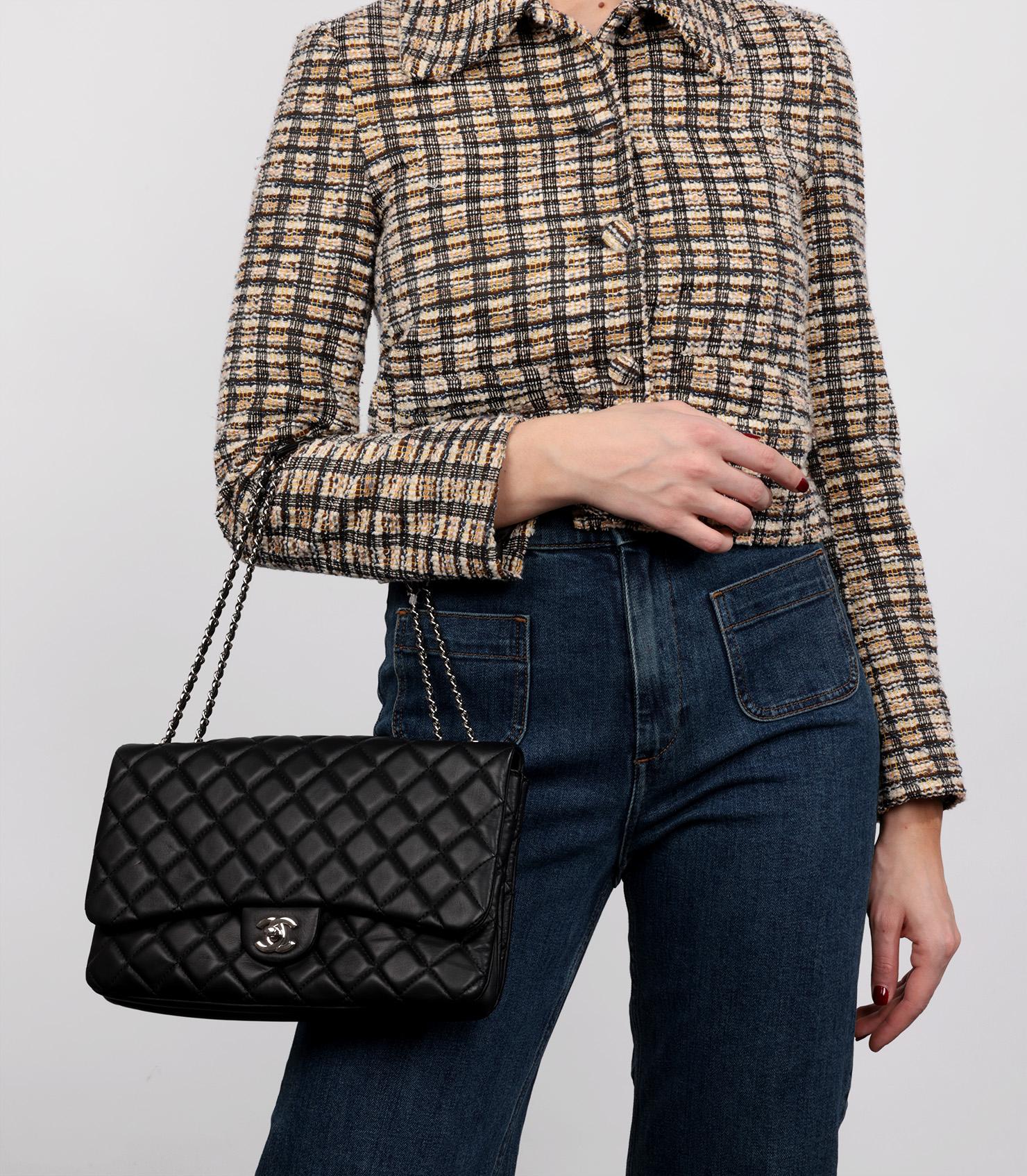 Chanel Black Quilted Lambskin Large Classic Single Flap Bag With Zip Pocket

Brand- Chanel
Model- Large Classic Single Flap Bag
Product Type- Shoulder
Serial Number- 19******
Age- Circa 2014
Accompanied By- Chanel Dust Bag
Colour- Black
Hardware-