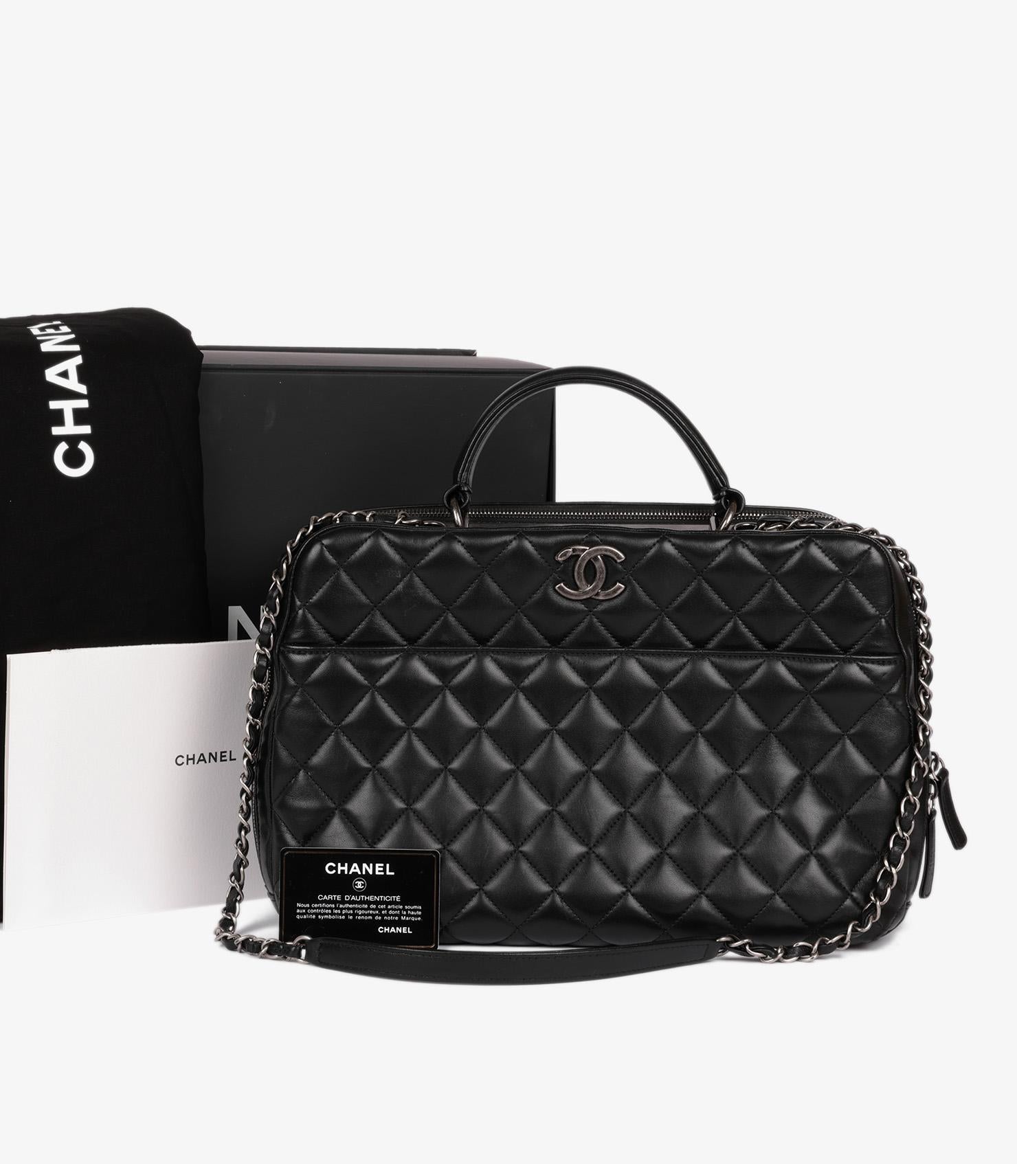 Chanel Black Quilted Lambskin Large Trendy CC Bowling Bag en vente 5