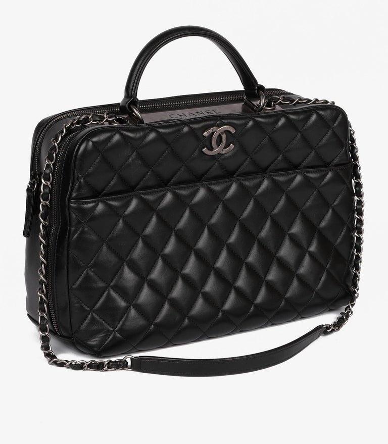Chanel Black Quilted Lambskin Large Trendy CC Bowling Bag For Sale at  1stDibs