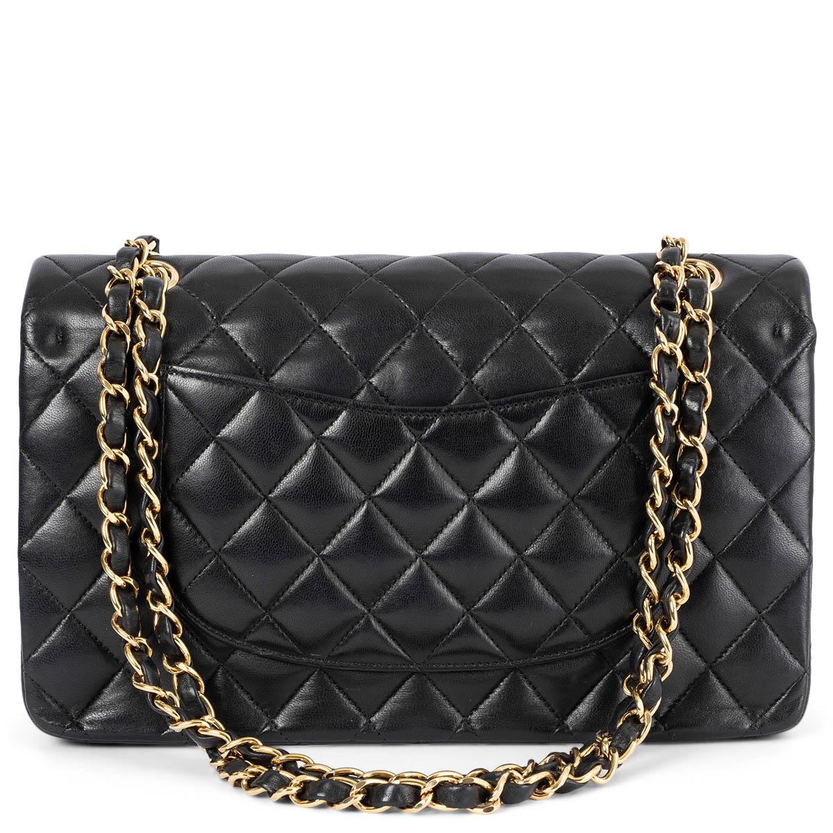 Black CHANEL black quilted lambskin leather CLASSIC MEDIUM TIMELESS Shoulder Bag