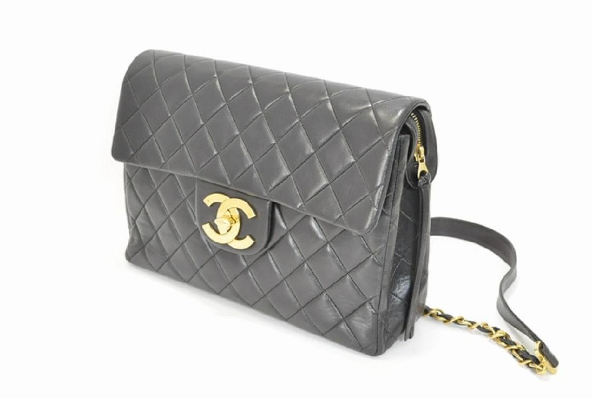 Chanel Black Quilted Lambskin Leather Deca Backpack In Good Condition For Sale In Irvine, CA