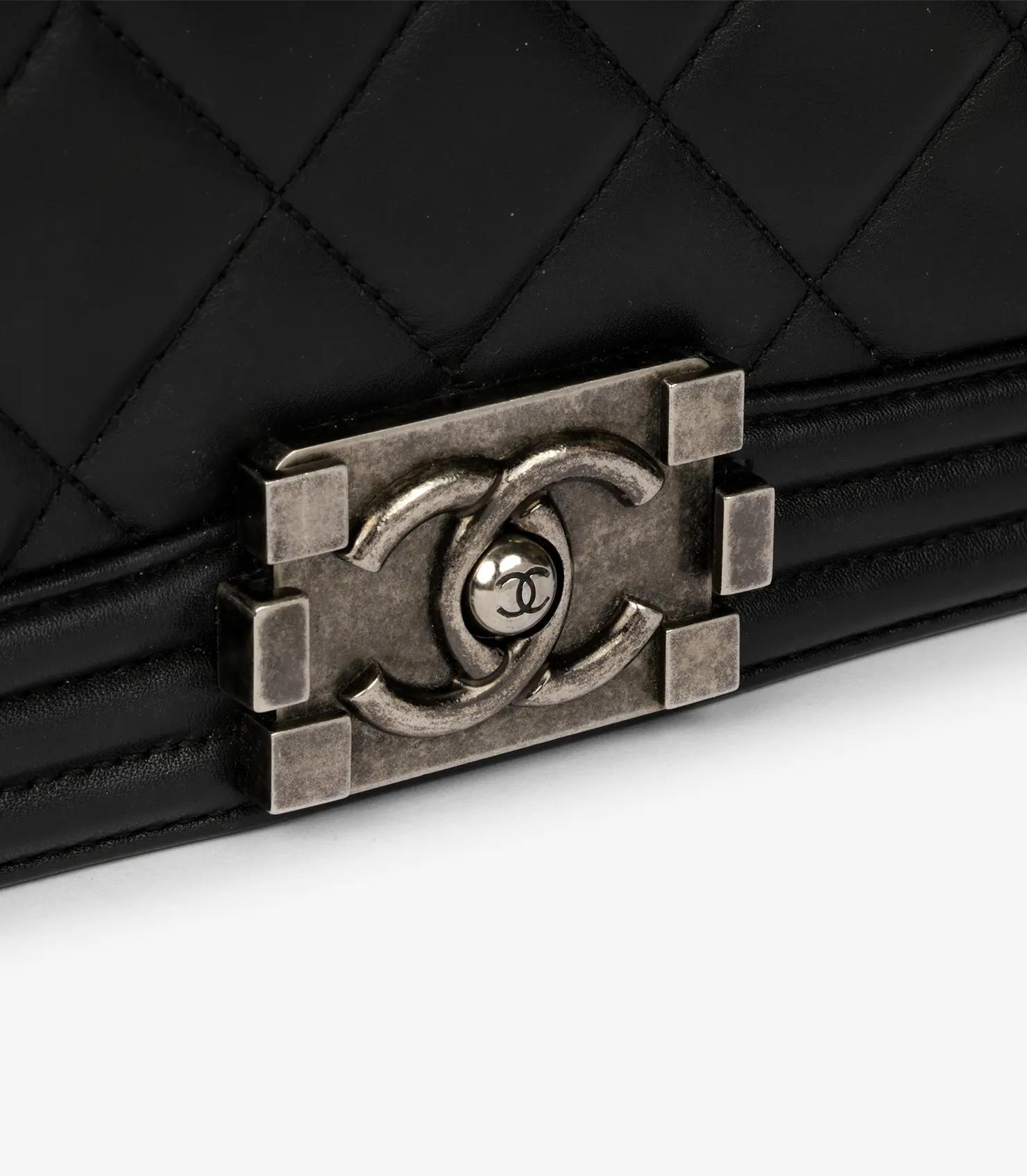 Women's Chanel Black Quilted Lambskin Leather Large Le Boy Bag