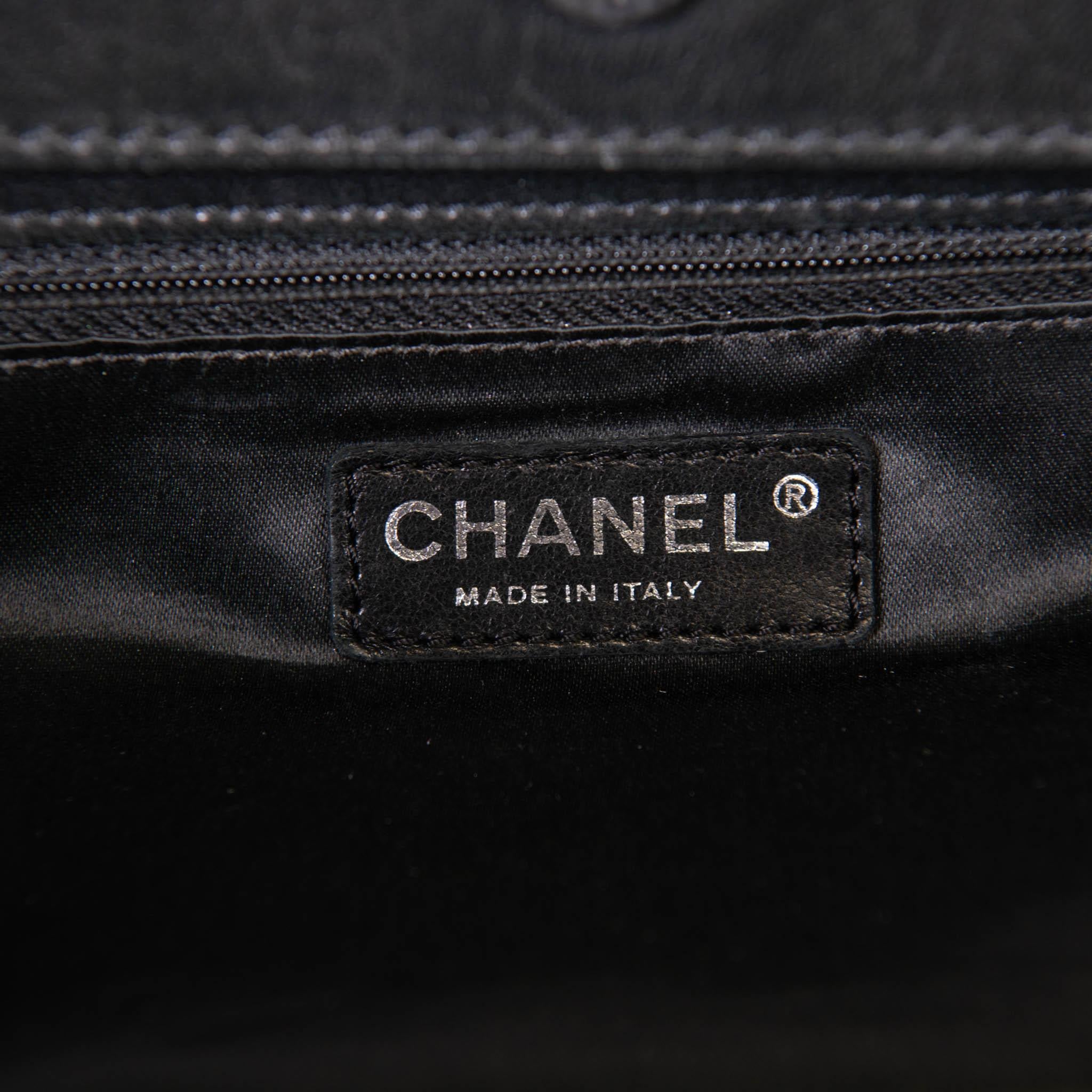 Chanel Black Quilted Lambskin Leather Reissue East West Tote 7