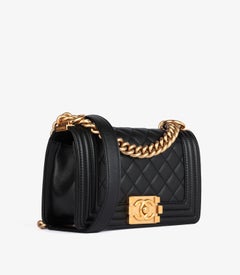 Chanel Black Quilted Lambskin Leather Small Le Boy