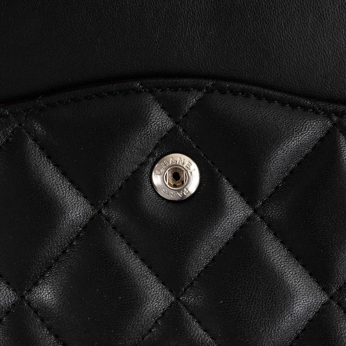 CHANEL black quilted lambskin leather TIMELESS CLASSIC LARGE Flap Shoulder Bag For Sale 5