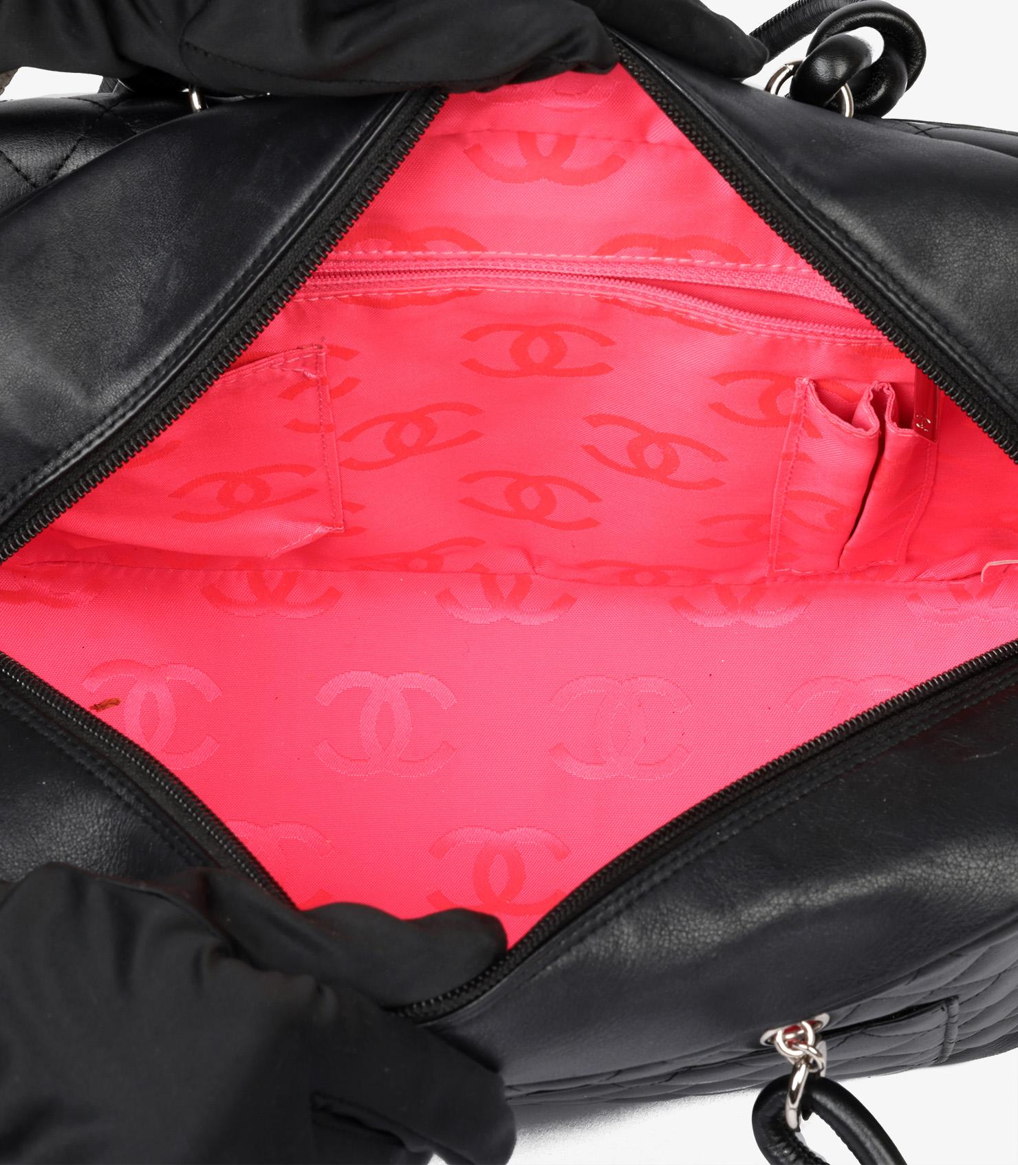 Chanel Black Quilted Lambskin Leather Vintage Cambon Reporter 6