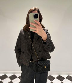 Chanel Black Quilted Lambskin Leather Vintage Rectangular Mini Flap Bag