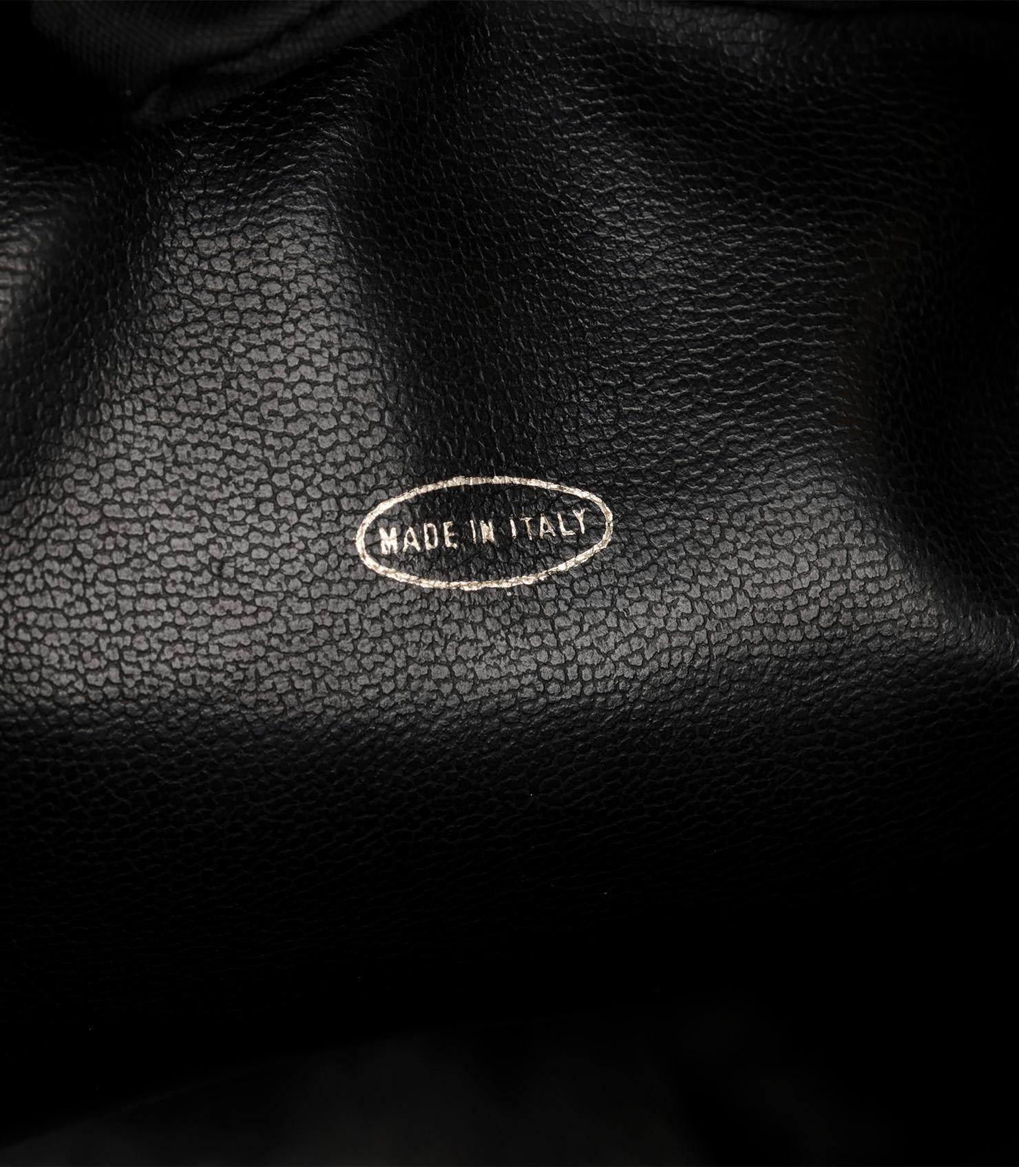Chanel Black Quilted Lambskin Leather Vintage Small Classic Bucket Bag 5