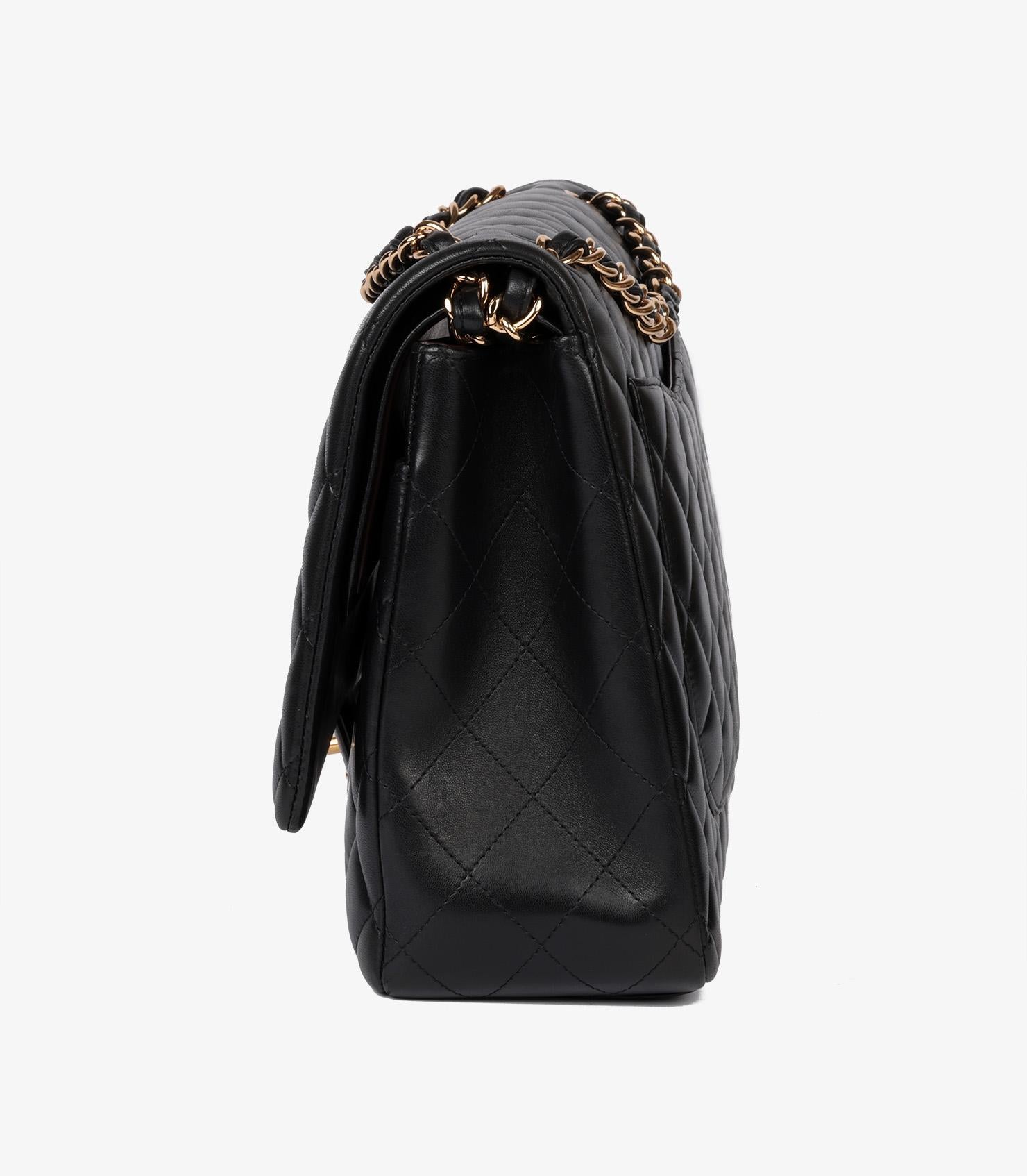 Chanel Black Quilted Lambskin Maxi Classic Double Flap Bag 1