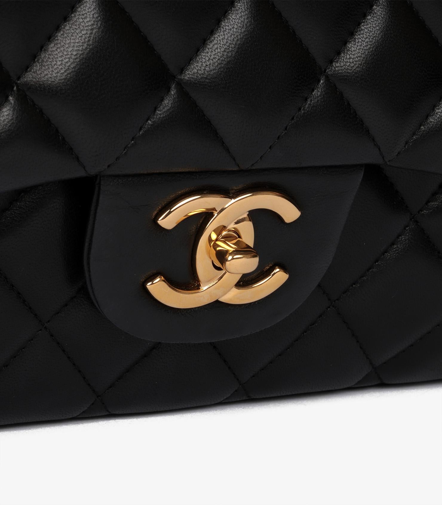 Chanel Black Quilted Lambskin Maxi Classic Double Flap Bag 4