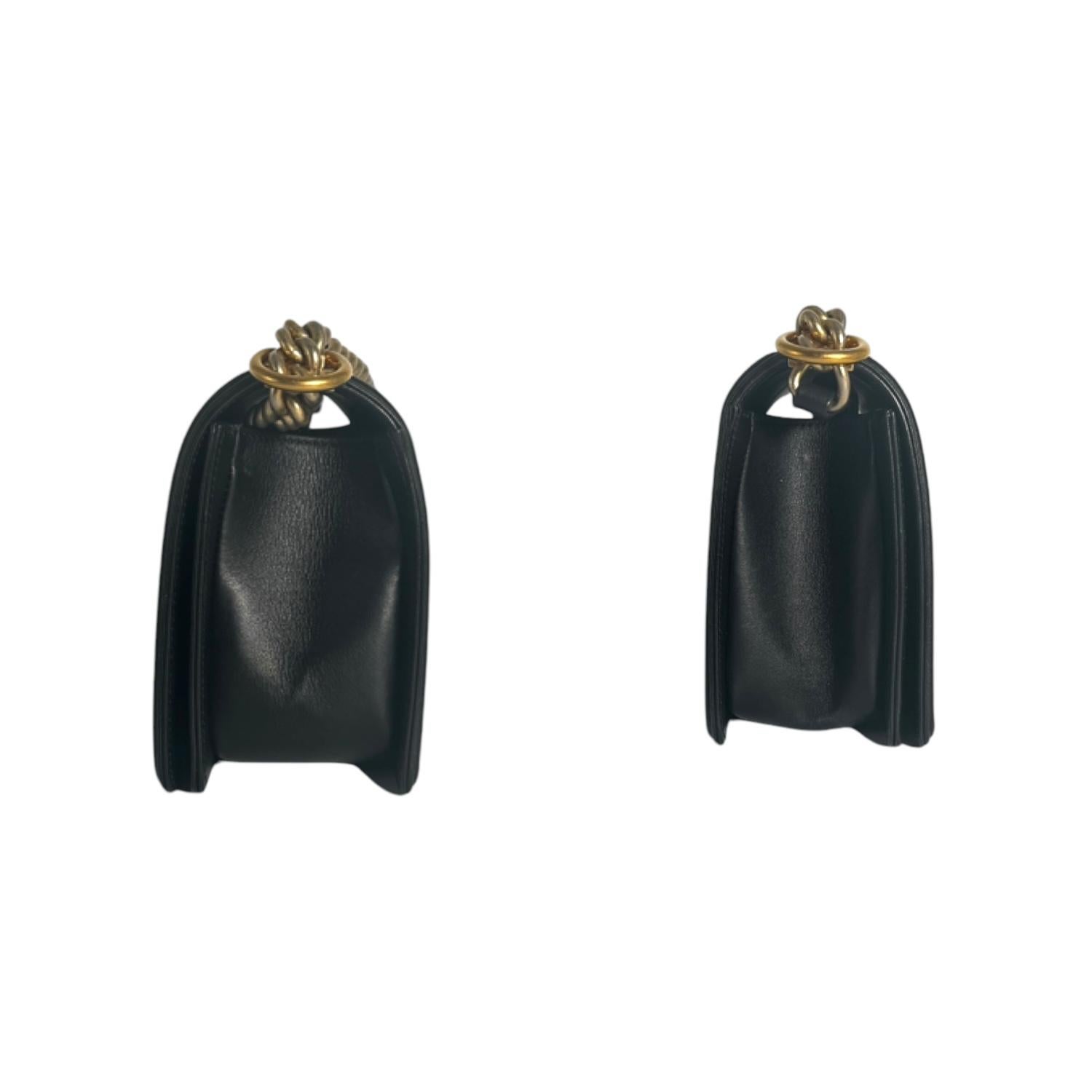 Chanel Black Quilted Lambskin Medium Boy Bag 1