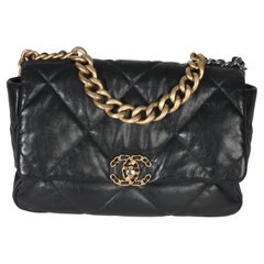 Chanel Black Quilted Lambskin Medium Chanel 19 Flap Bag