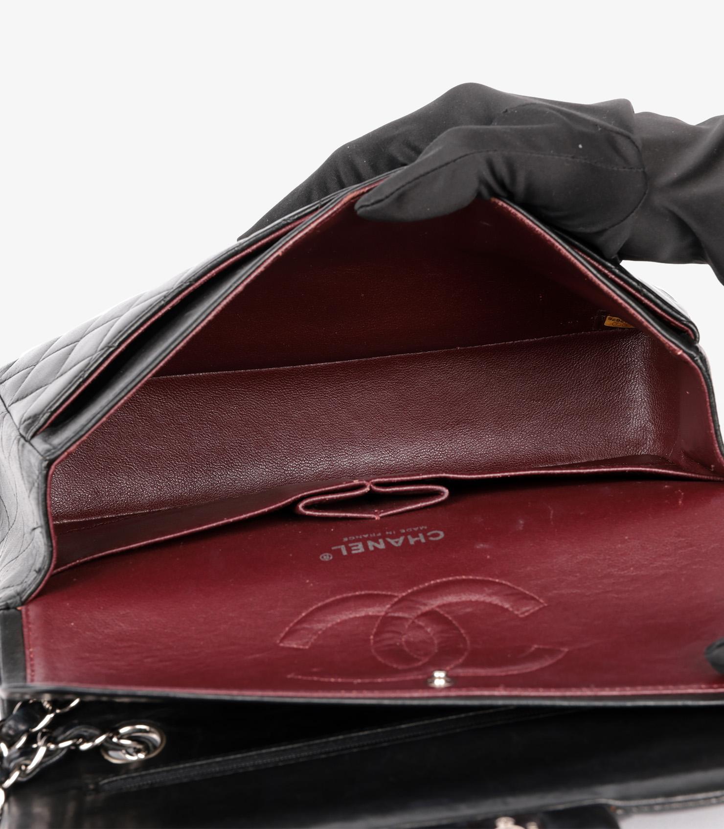 Chanel Black Quilted Lambskin Medium Classic Double Flap Bag 7