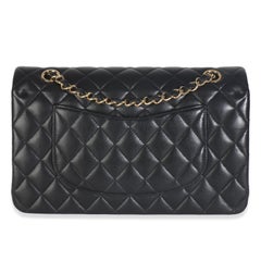 Chanel Black Quilted Lambskin Medium Classic Double Flap Bag