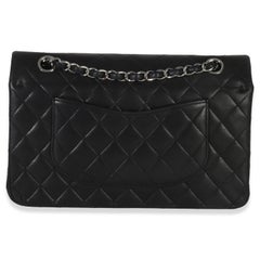 Chanel Black Quilted Lambskin Medium Classic Double Flap Bag