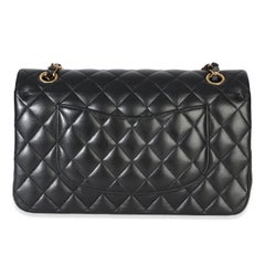 Chanel Black Quilted Lambskin Medium Classic Double Flap Bag