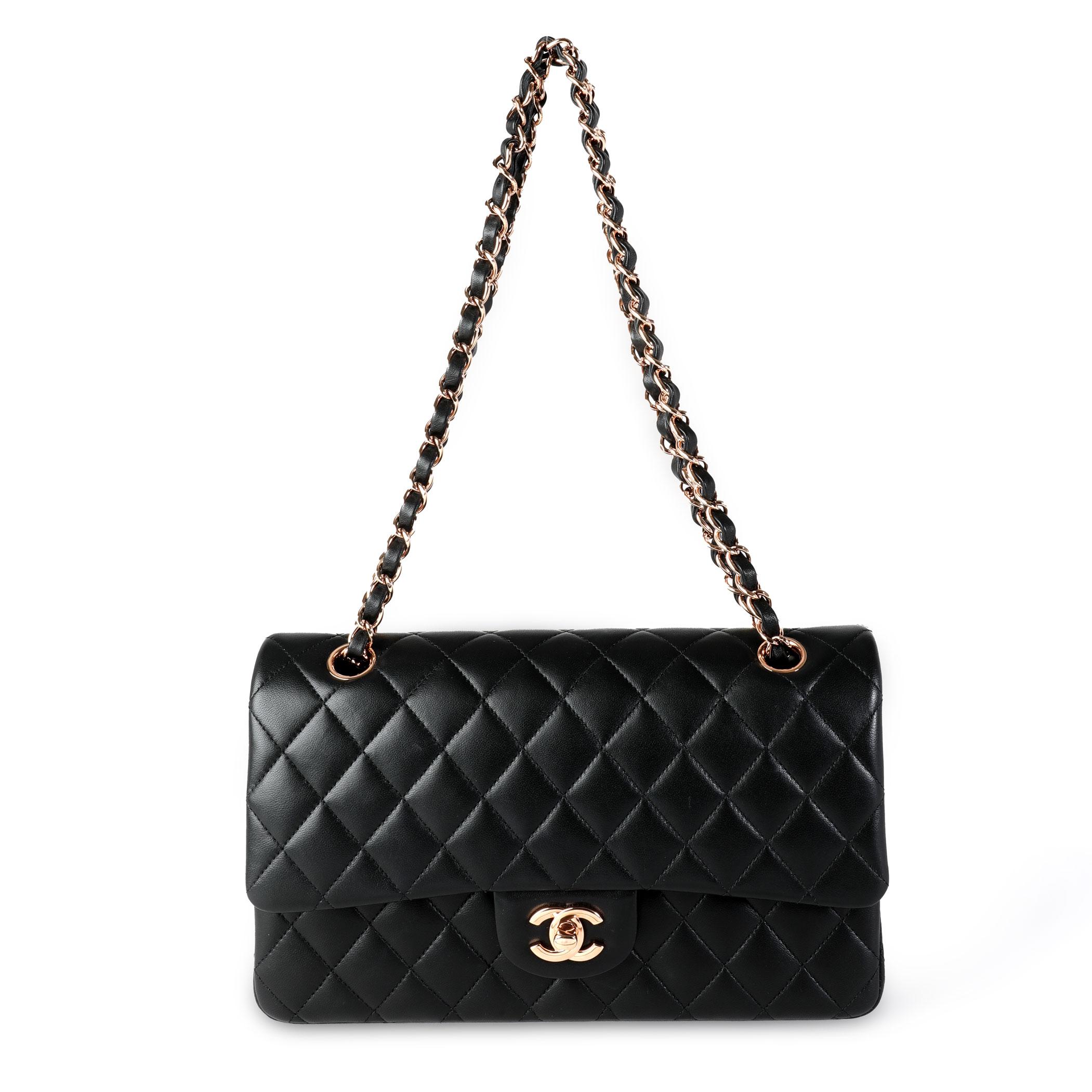 Listing Title: Chanel Black Quilted Lambskin Medium Classic Double Flap Bag
SKU: 116401
Condition: Pre-owned (3000)
Handbag Condition: Excellent
Condition Comments: Excellent Condition. Faint scuffs to exterior. No other visible signs of