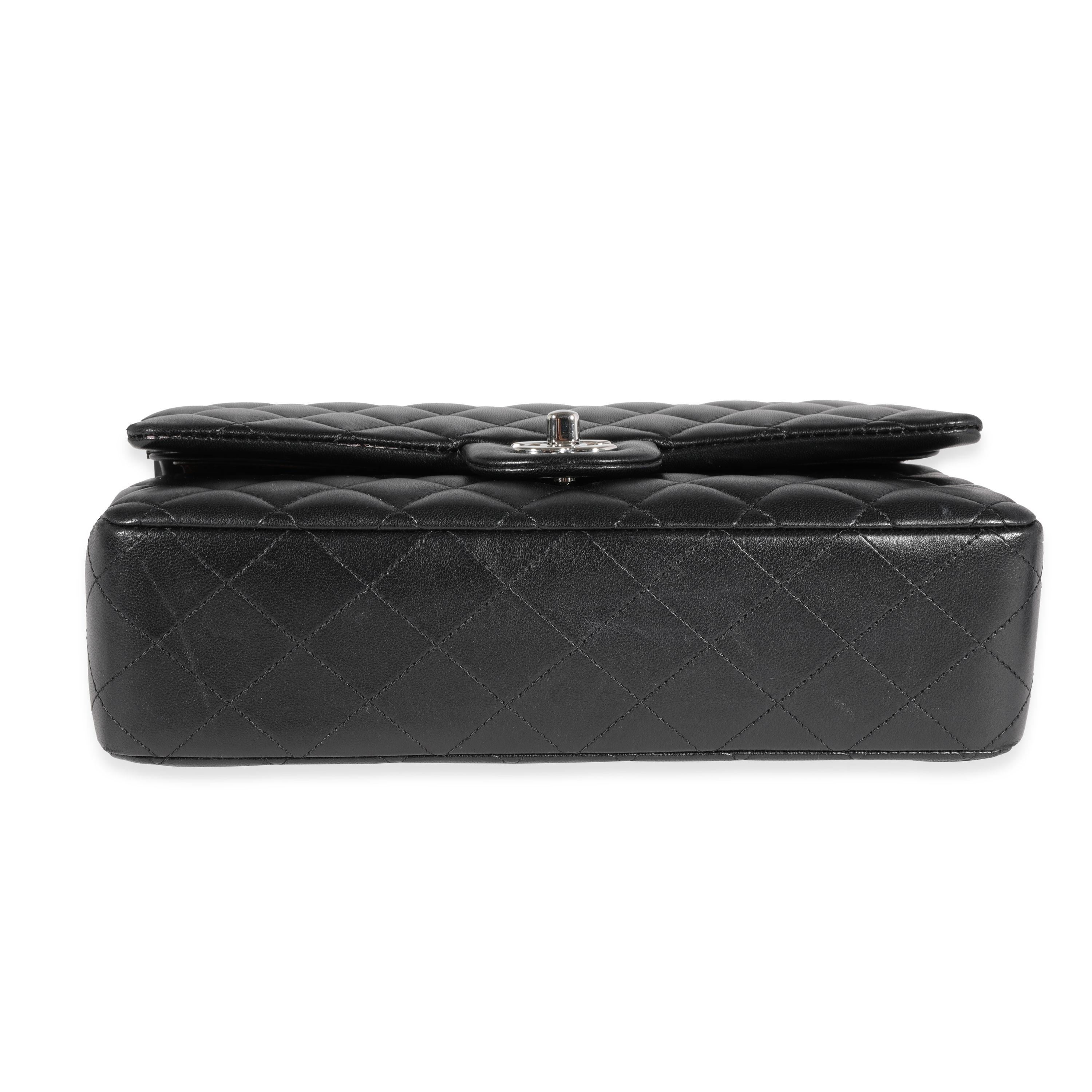 Chanel Black Quilted Lambskin Medium Classic Double Flap Bag 1