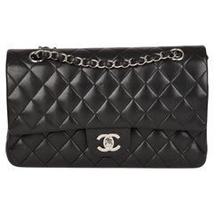 CHANEL Black Quilted Lambskin Medium Classic Double Flap Bag CHANEL Black Quilted Lambskin Medium Classic Double Flap Bag