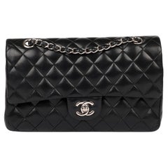 Chanel Black Quilted Lambskin Medium Classic Double Flap Bag