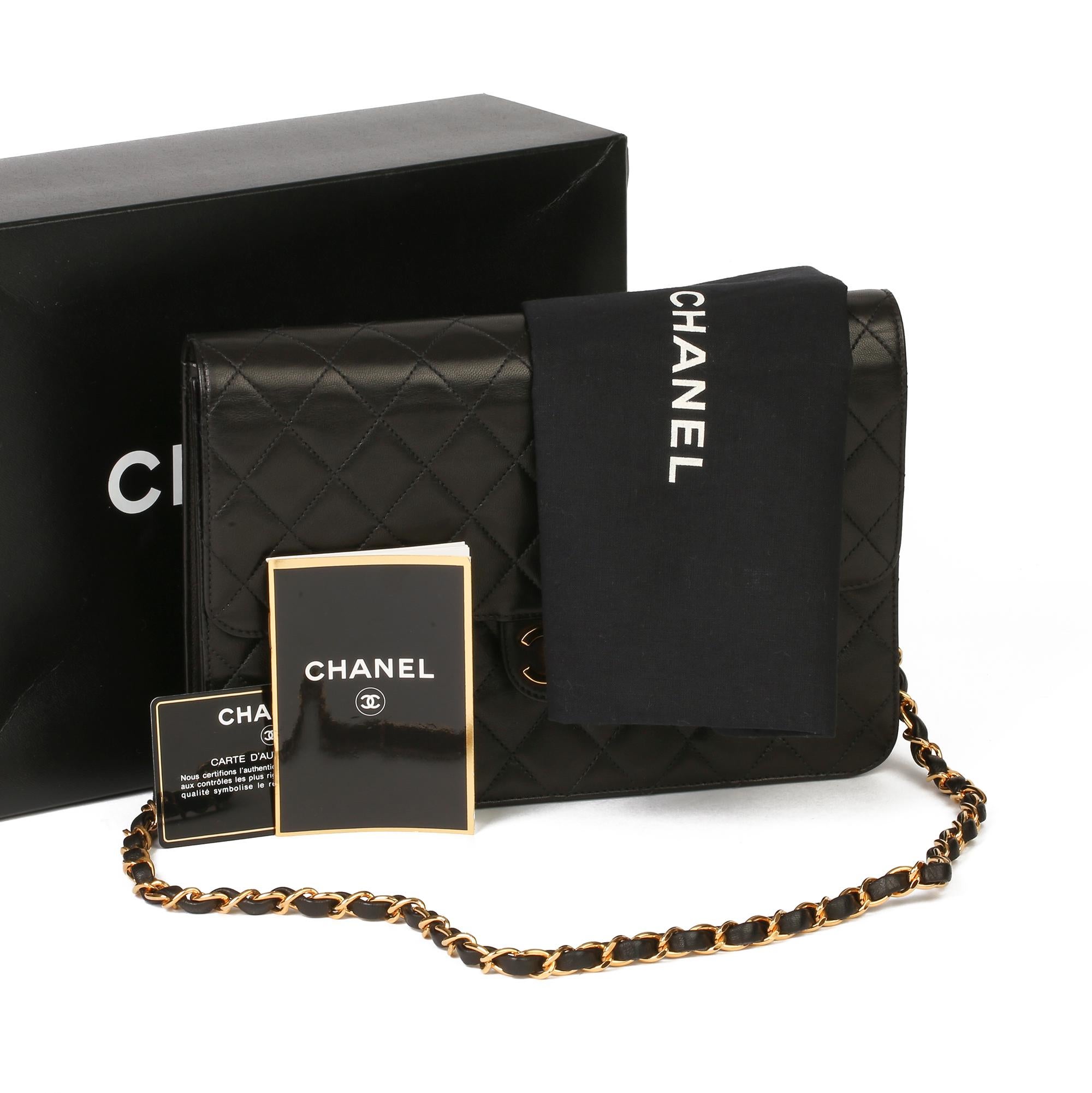 Chanel Black Quilted Lambskin Medium Classic Single Flap Bag 7