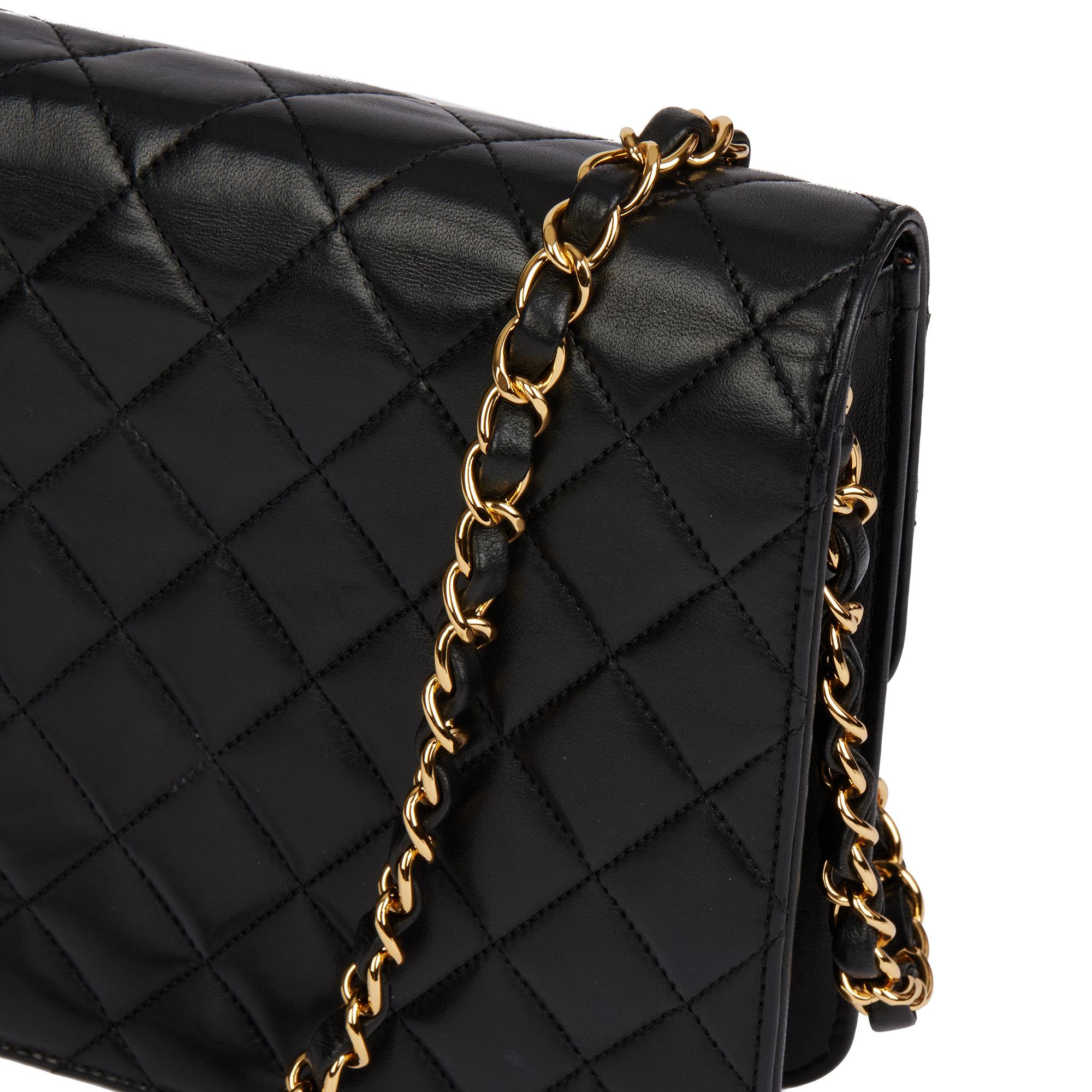 CHANEL Black Quilted Lambskin Medium Classic Single Flap Bag 4