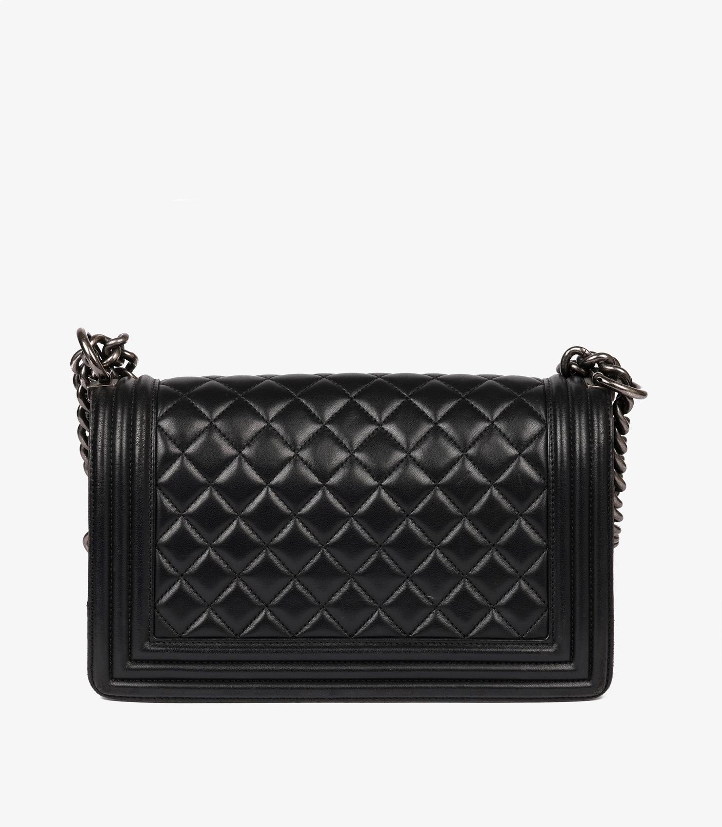 Chanel Black Quilted Lambskin Medium Le Boy Bag 1