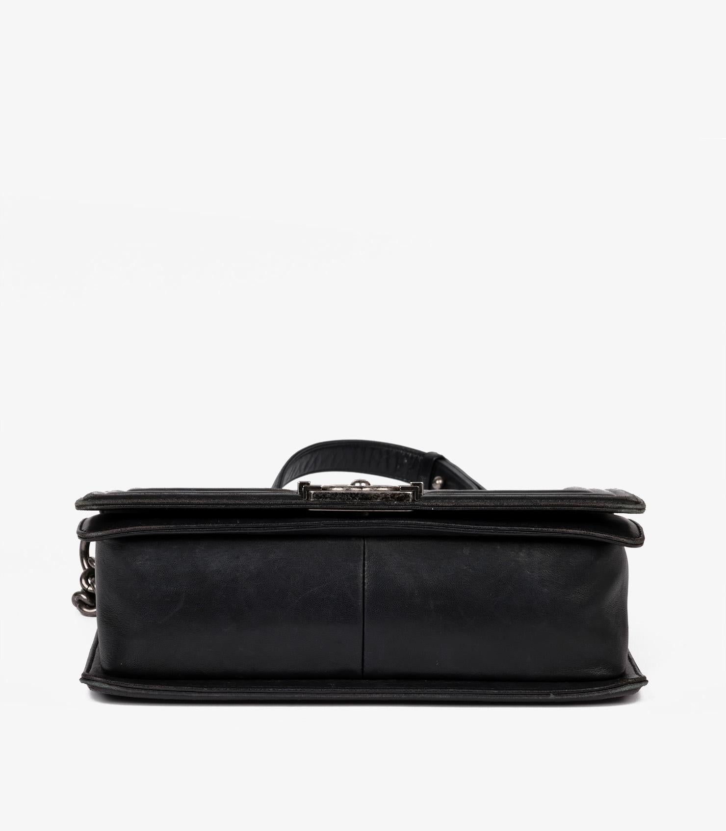 Chanel Black Quilted Lambskin Medium Le Boy Bag 2