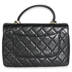 Chanel Black Quilted Lambskin Medium Trendy Top Handle Bag