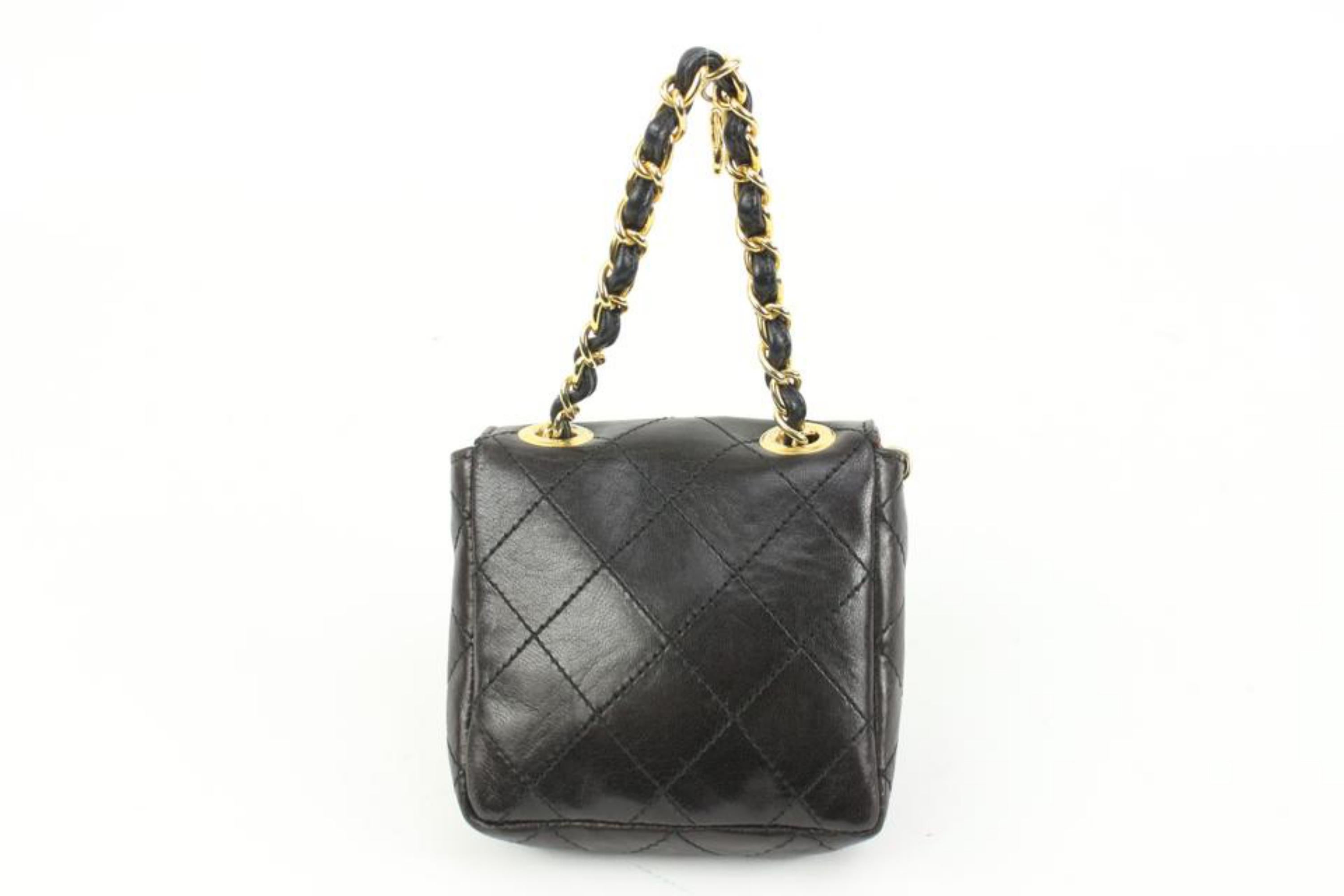 Chanel Black Quilted Lambskin Micro Classic Flap Mini Bag 50ck325s 2
